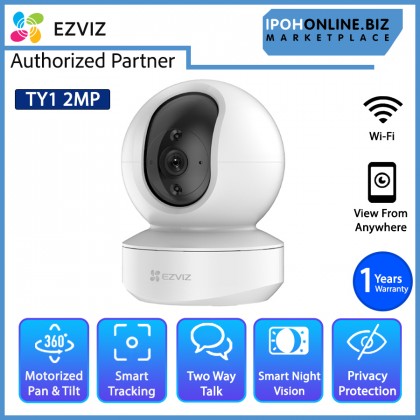 EZVIZ TY1 2MP 1080P FHD Smart Wi-Fi Pan & Tilt CCTV Camera CS-TY1-B0-1G2WF EZVIZ TY1 2MP 1080P FHD Smart Wi-Fi Pan & Tilt CCTV Camera CS-TY1-B0-1G2WF